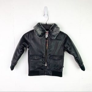 New W/out Tags Appaman Size 4T Faux Leather Bomber